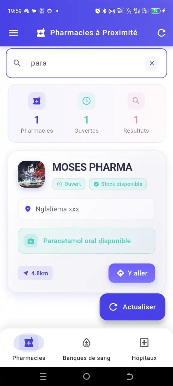 Capture d'écran MapSanté