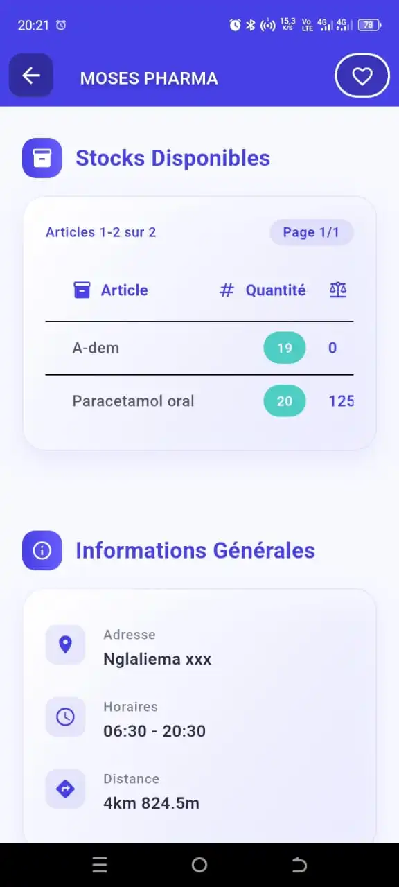 Capture d'écran MapSanté